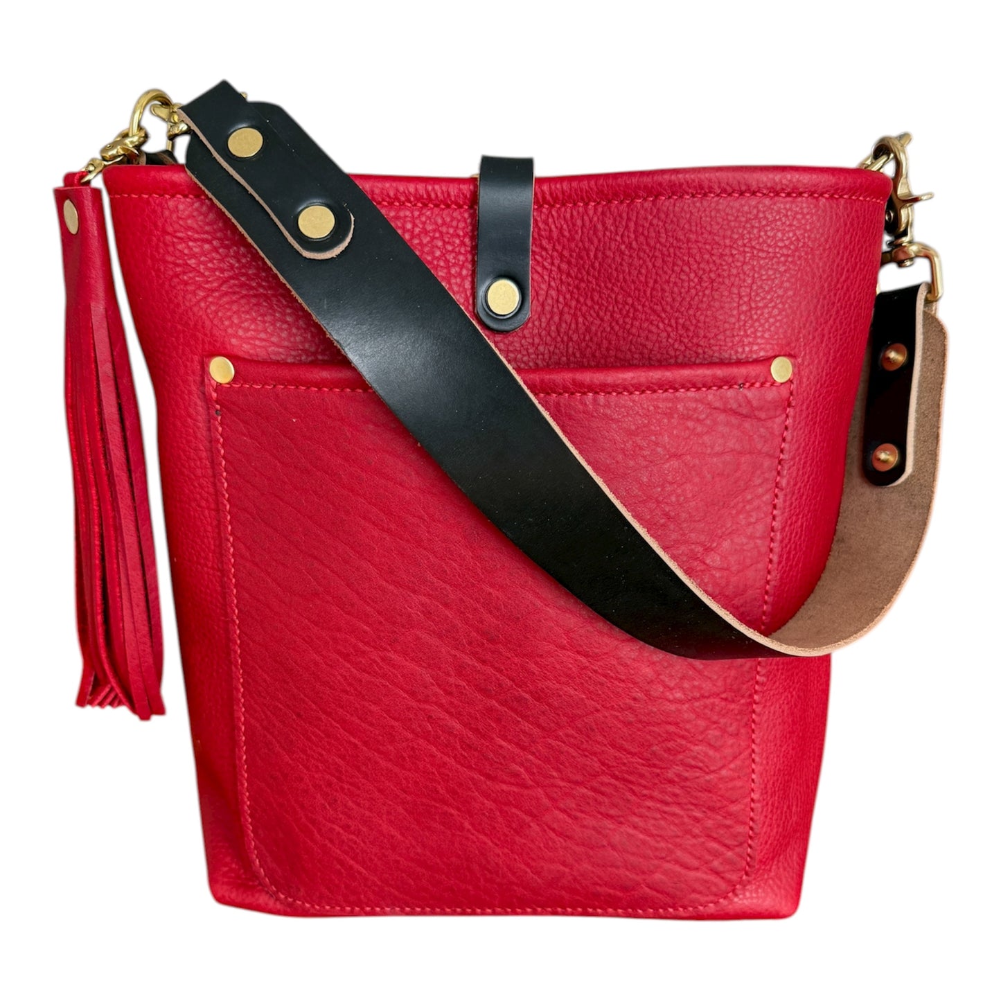 Bennett Bucket in Full Grain Red Bison