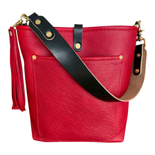 Bennett Bucket in Full Grain Red Bison