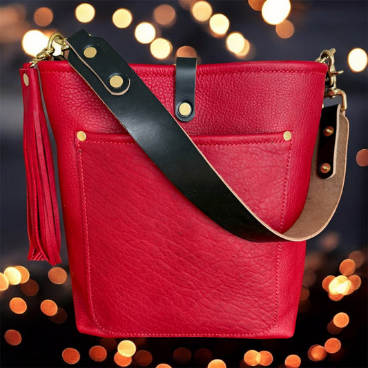 Bennett Bucket in Full Grain Red Bison