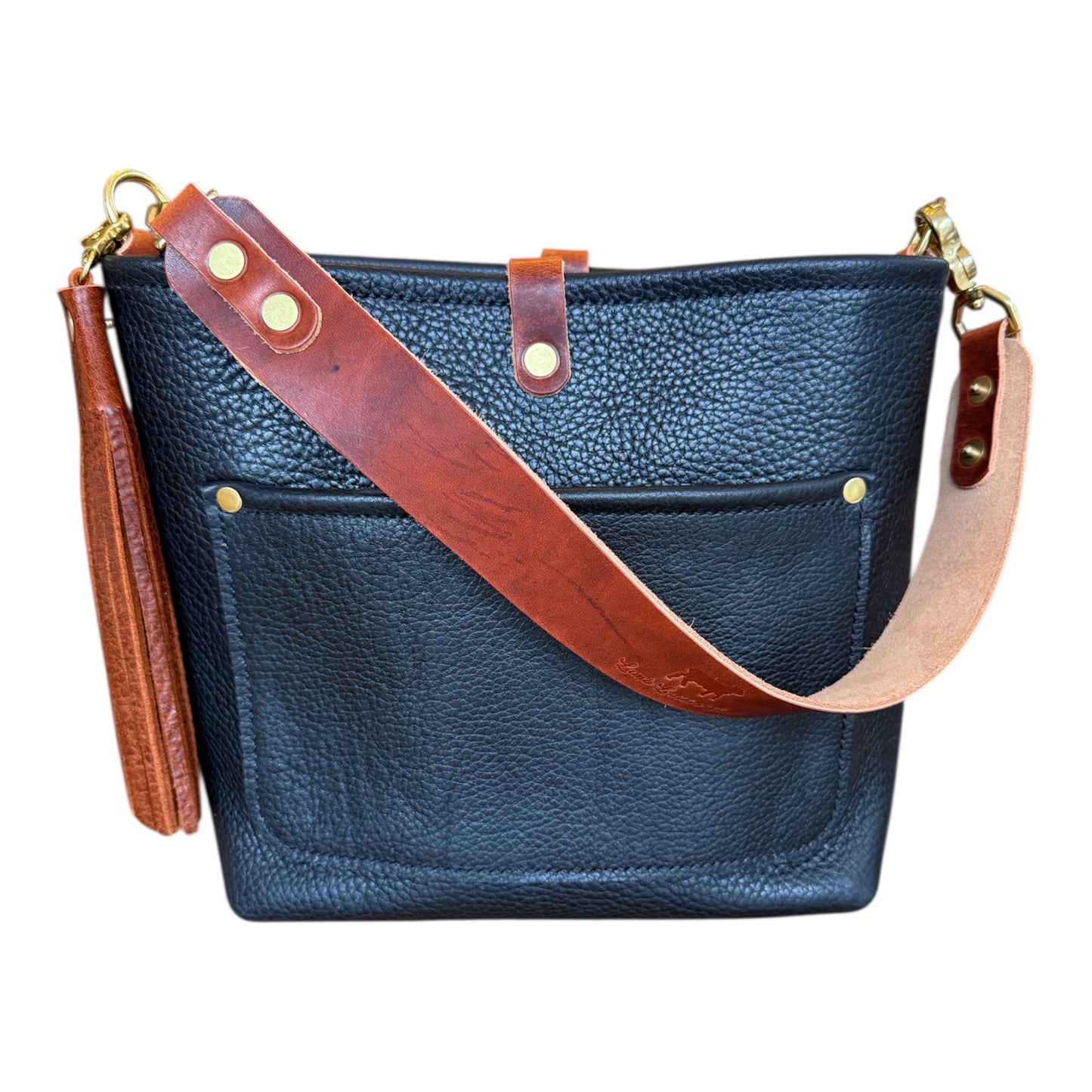 Bennett “shorty” Bucket in Horween Black Pebbled Leather