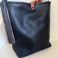 Slim Hobo Bucket in Horween Jet Black Full Grain Leather w/Hermann Oak Strap