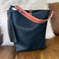 Slim Hobo Bucket in Horween Jet Black Full Grain Leather w/Hermann Oak Strap