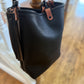 Slim Hobo Bucket in Horween Jet Black Full Grain Leather w/Hermann Oak Strap