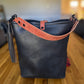 Slim Hobo Bucket in Horween Jet Black Full Grain Leather w/Hermann Oak Strap