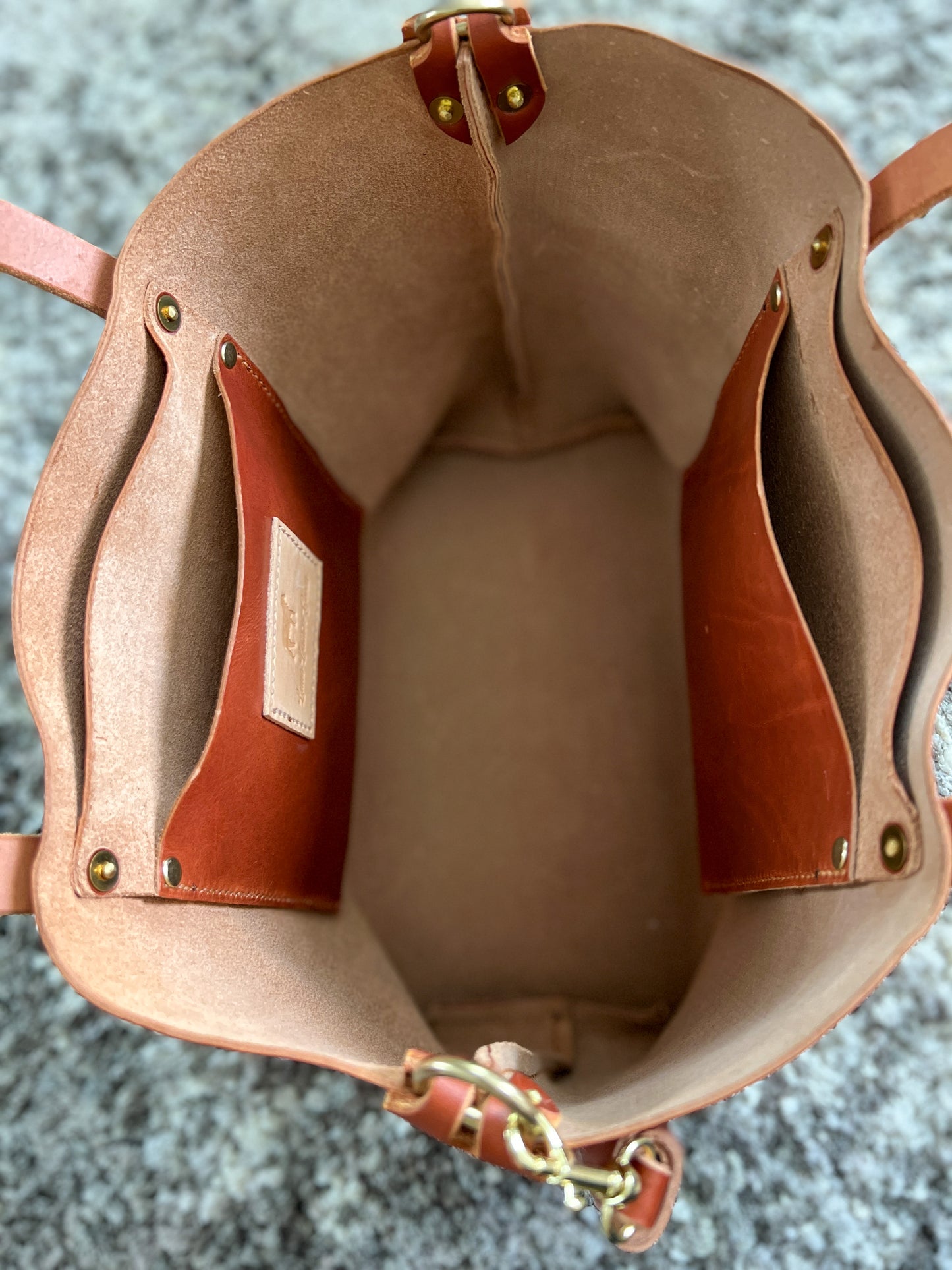 East-West Tote in English Tan Dublin Horween