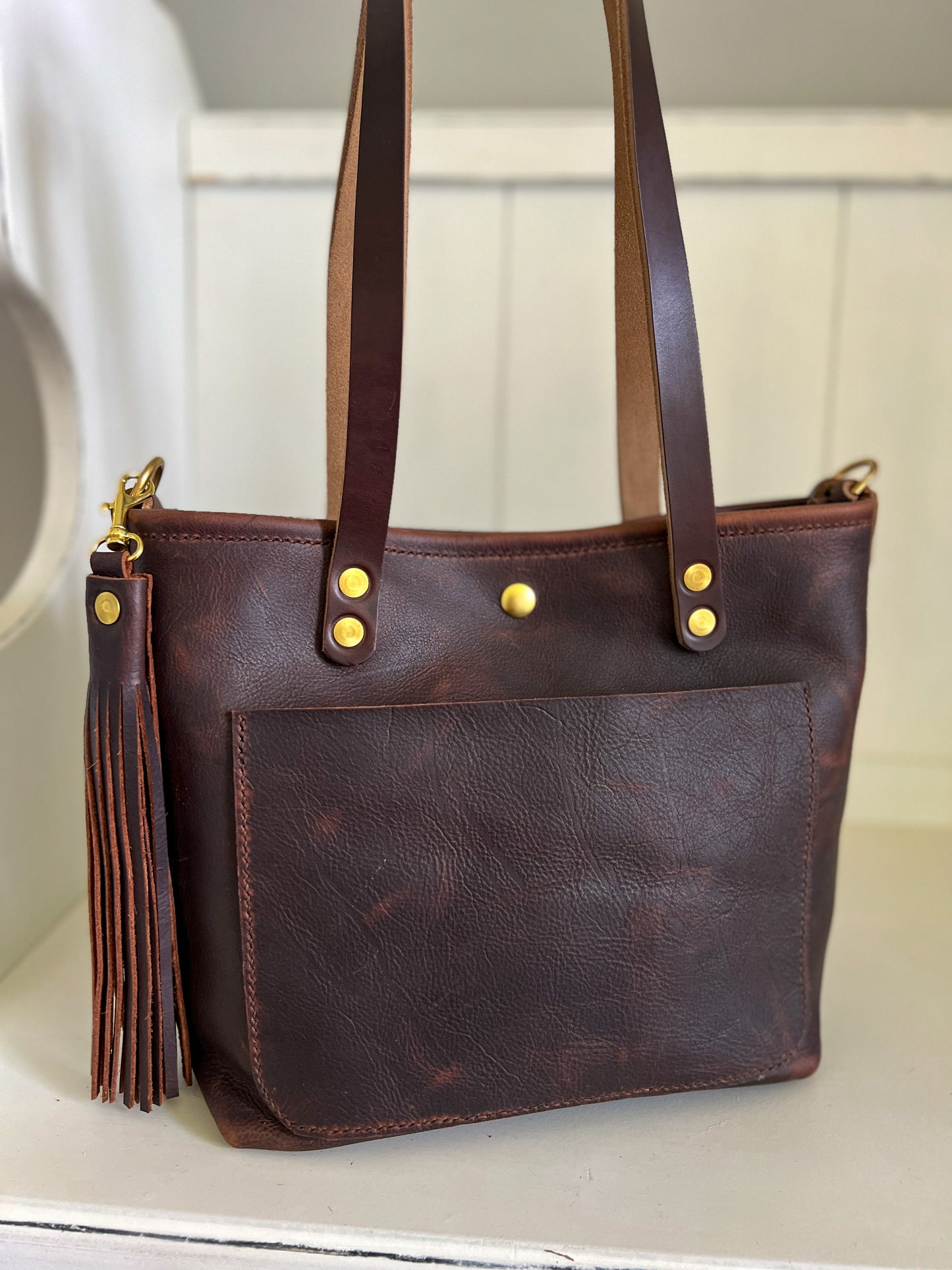 Bennett “shorty” Tote in Vintage Hickory