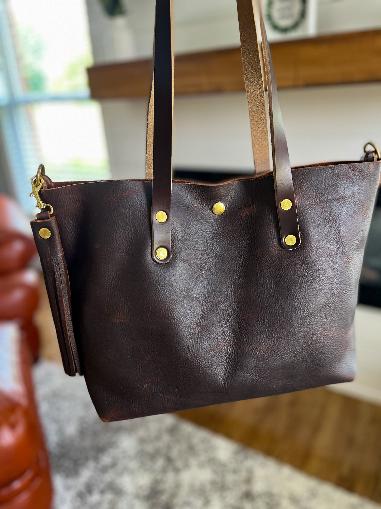 East-West Tote in Vintage Hickory