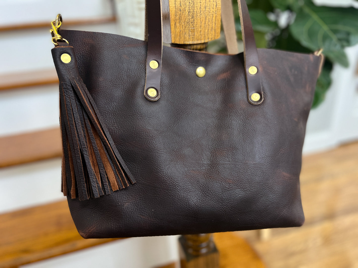 East-West Tote in Vintage Hickory