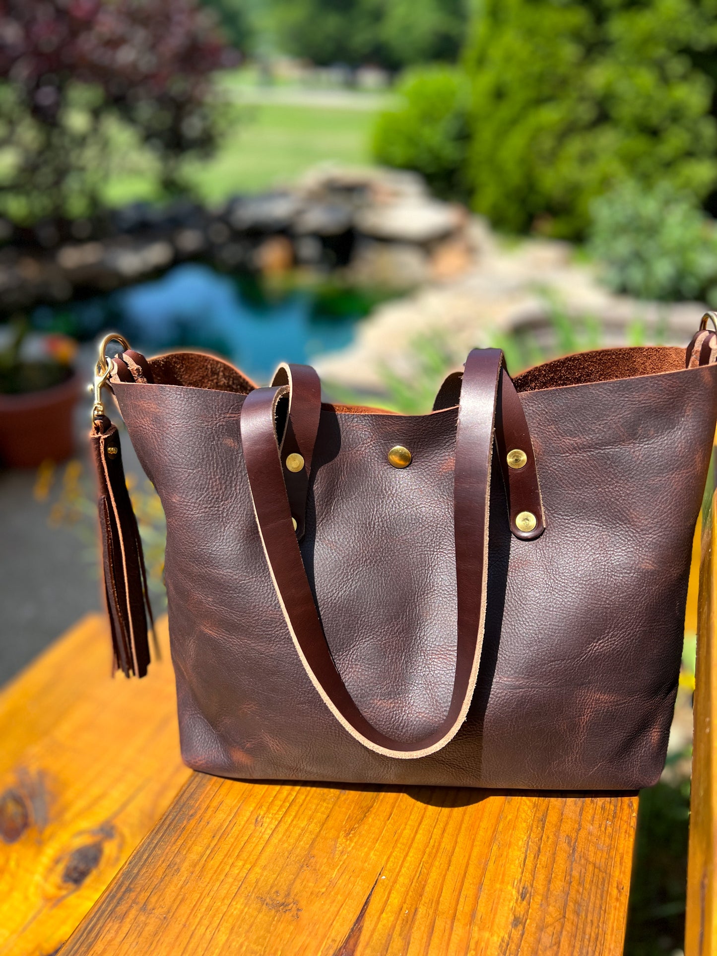 East-West Tote in Vintage Hickory