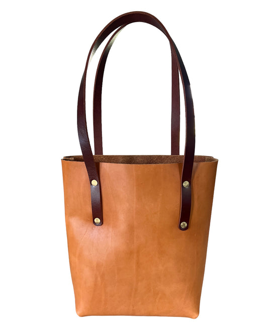 Tall Tote in Premium Saddle