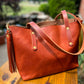 East-West Tote in English Tan Dublin Horween