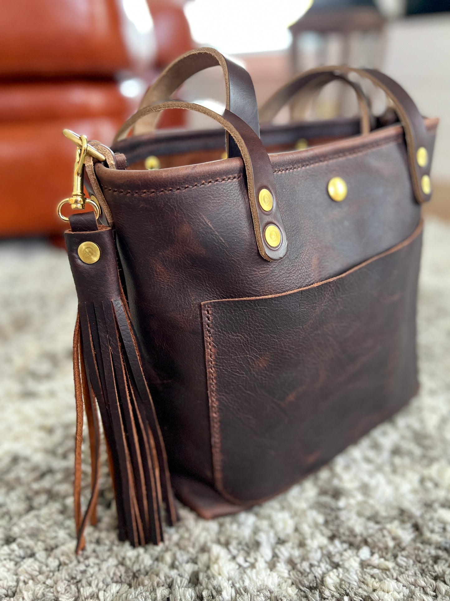 Bennett “shorty” Tote in Vintage Hickory