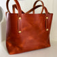 East-West Tote in English Tan Dublin Horween