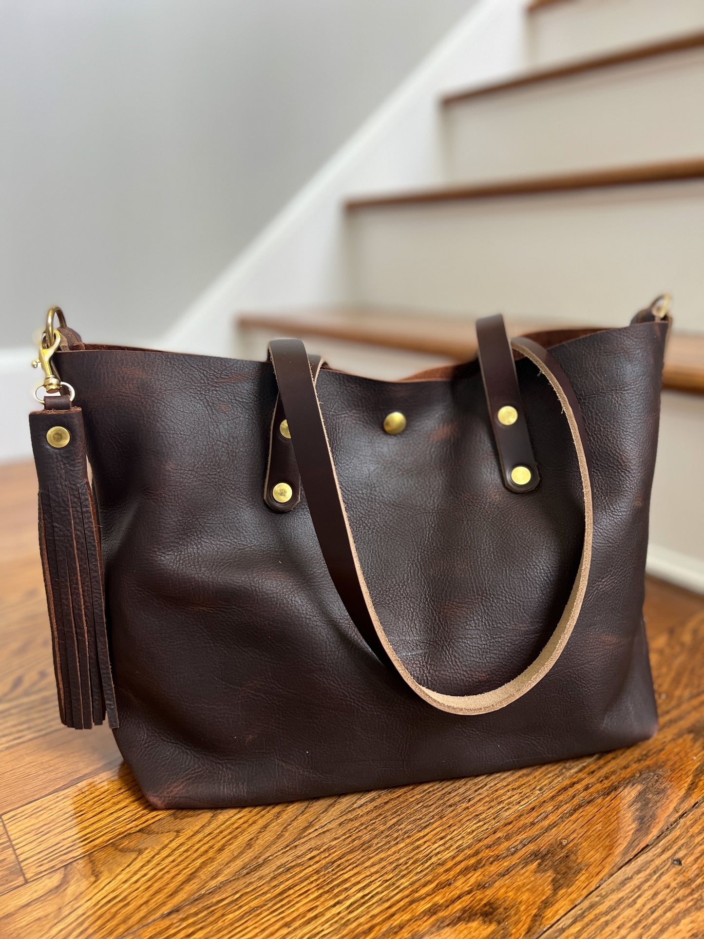 East-West Tote in Vintage Hickory