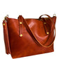 East-West Tote in English Tan Dublin Horween