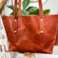 East-West Tote in English Tan Dublin Horween