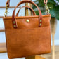 Brookie Crossbody Tote in Montana Veg-tan