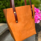 Tall Tote in Premium Saddle