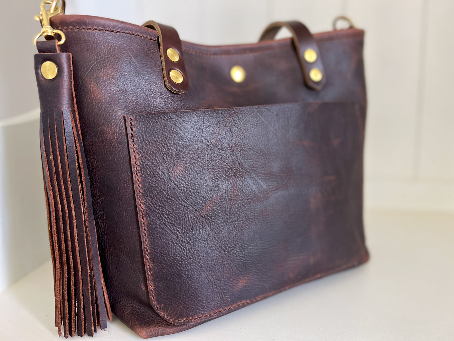 Bennett “shorty” Tote in Vintage Hickory