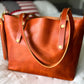 East-West Tote in English Tan Dublin Horween