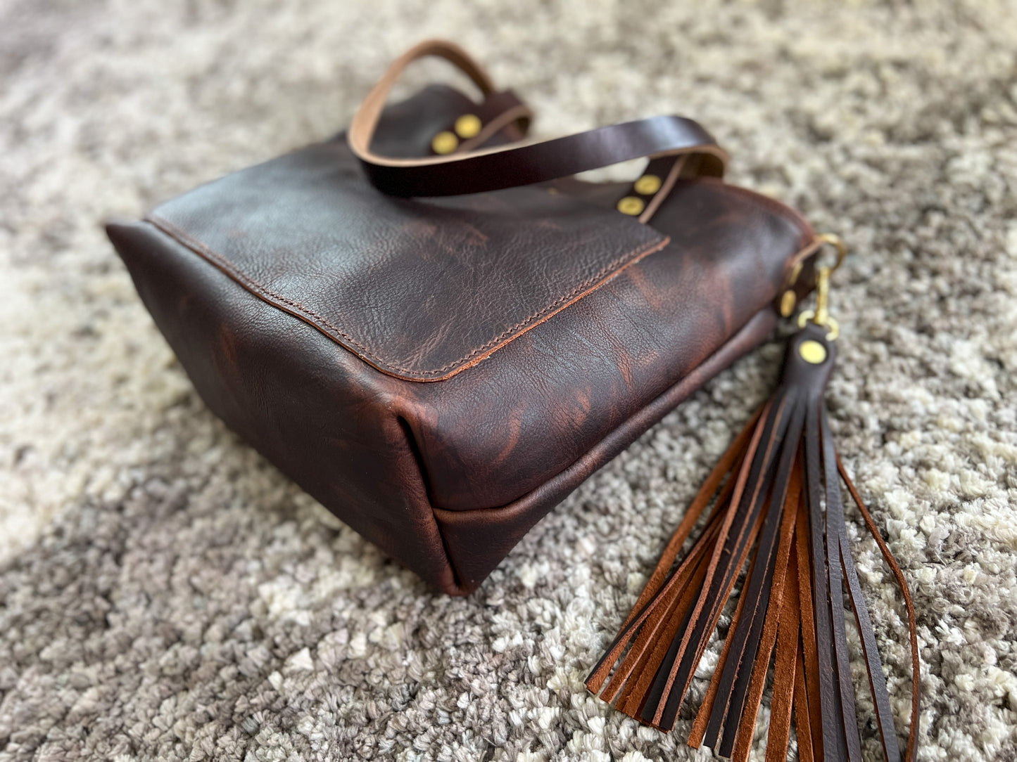 Bennett “shorty” Tote in Vintage Hickory