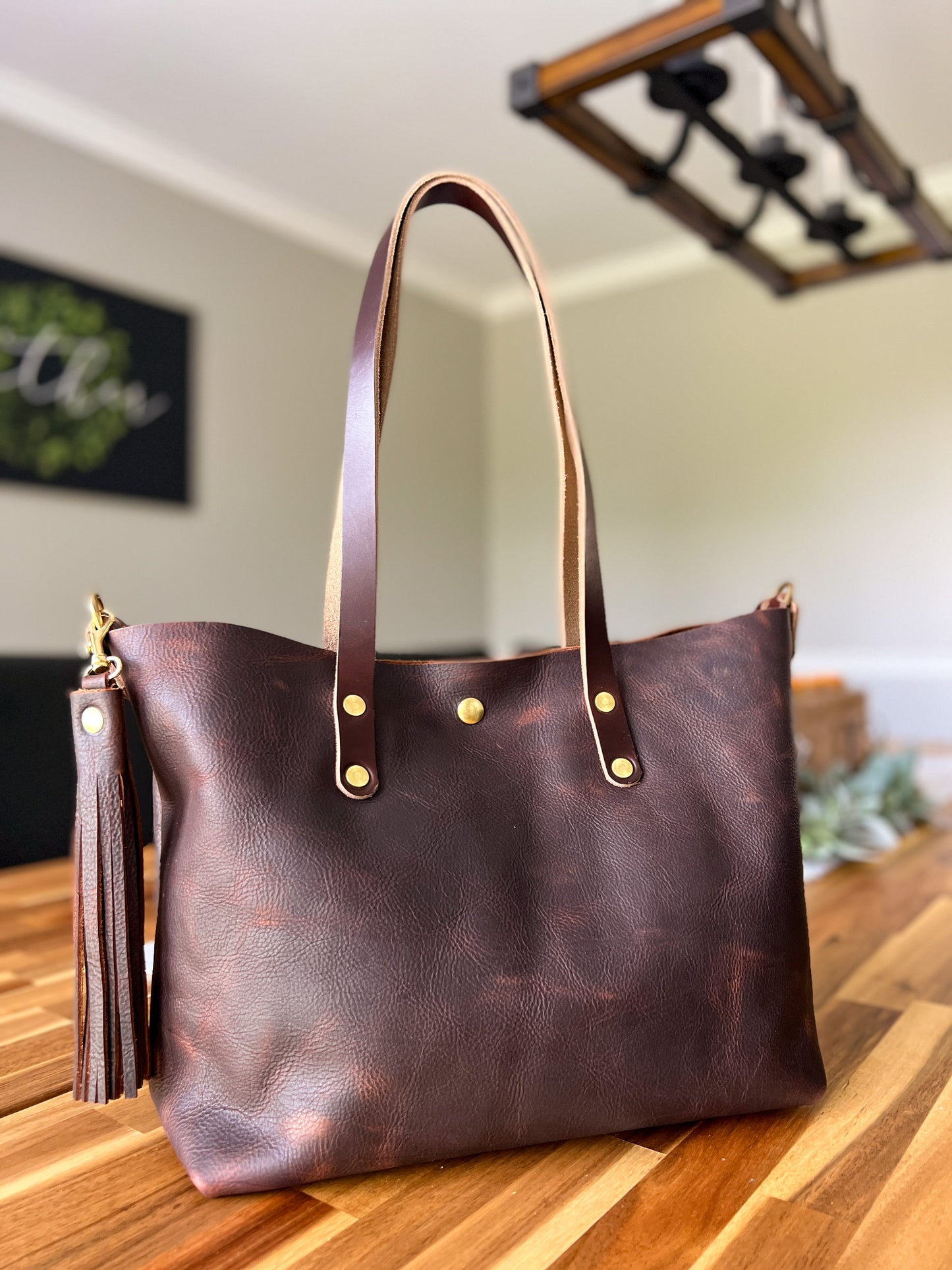 East-West Tote in Vintage Hickory