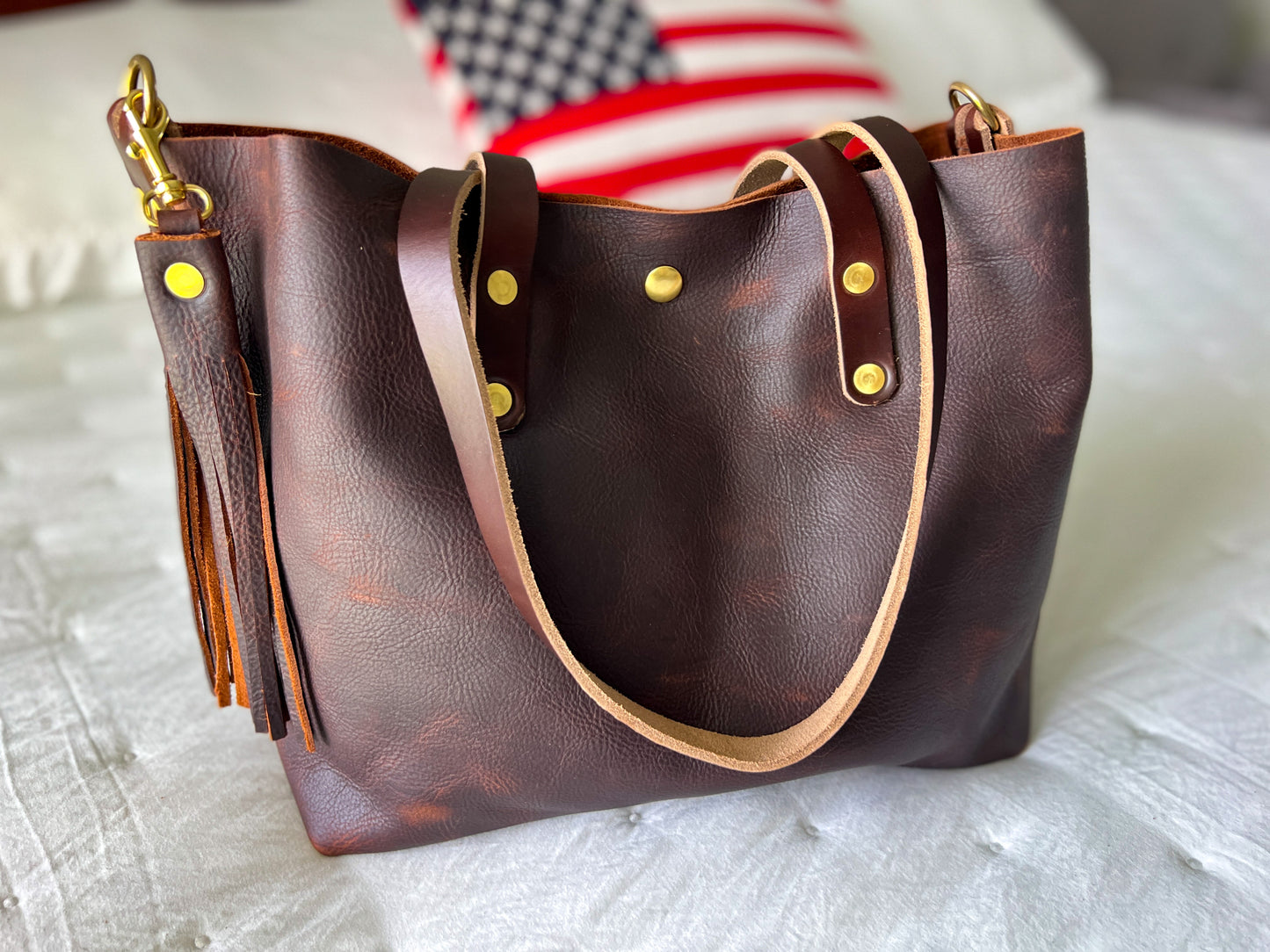 East-West Tote in Vintage Hickory