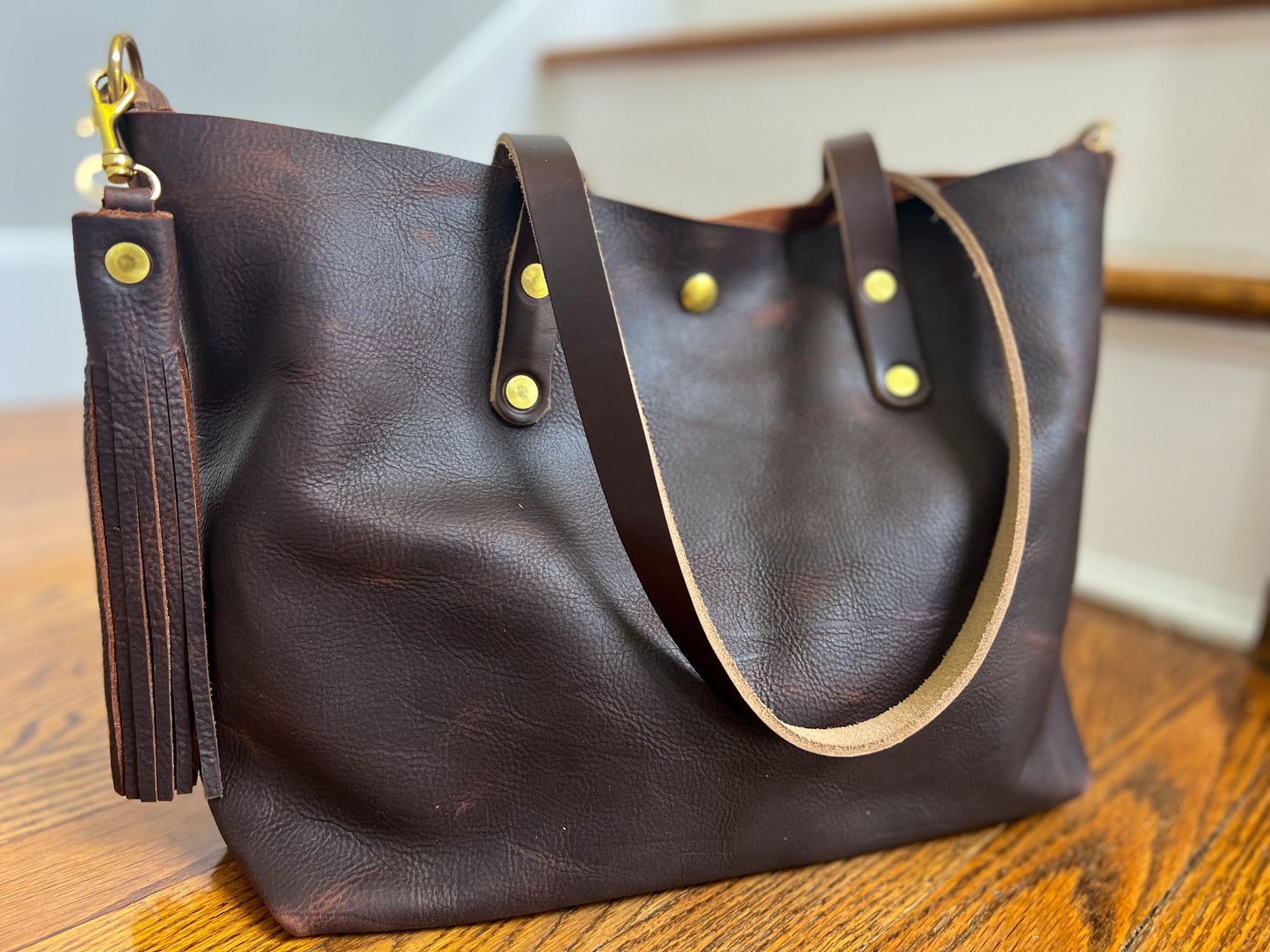 East-West Tote in Vintage Hickory