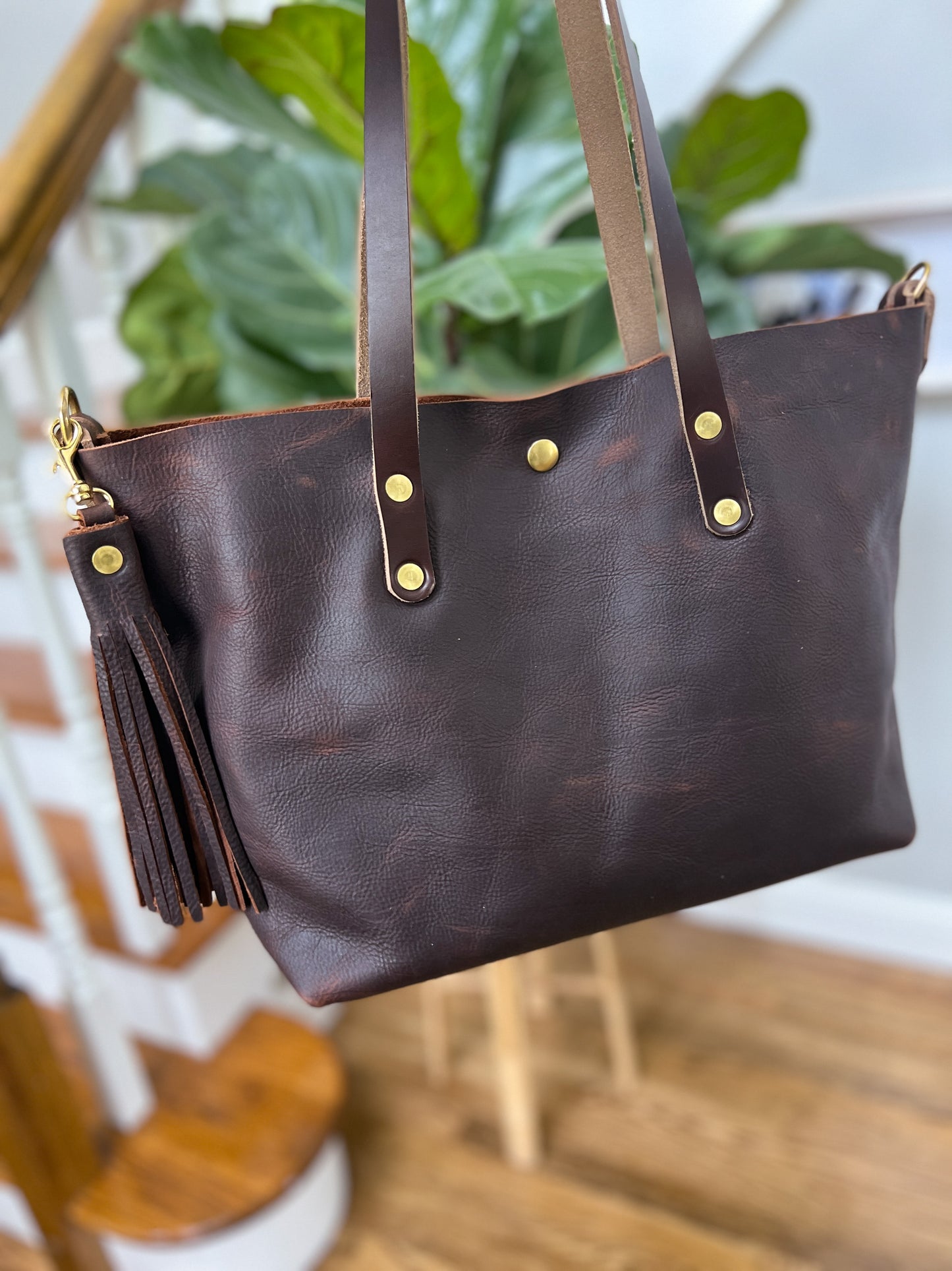 East-West Tote in Vintage Hickory