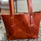 East-West Tote in English Tan Dublin Horween