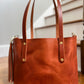 East-West Tote in English Tan Dublin Horween