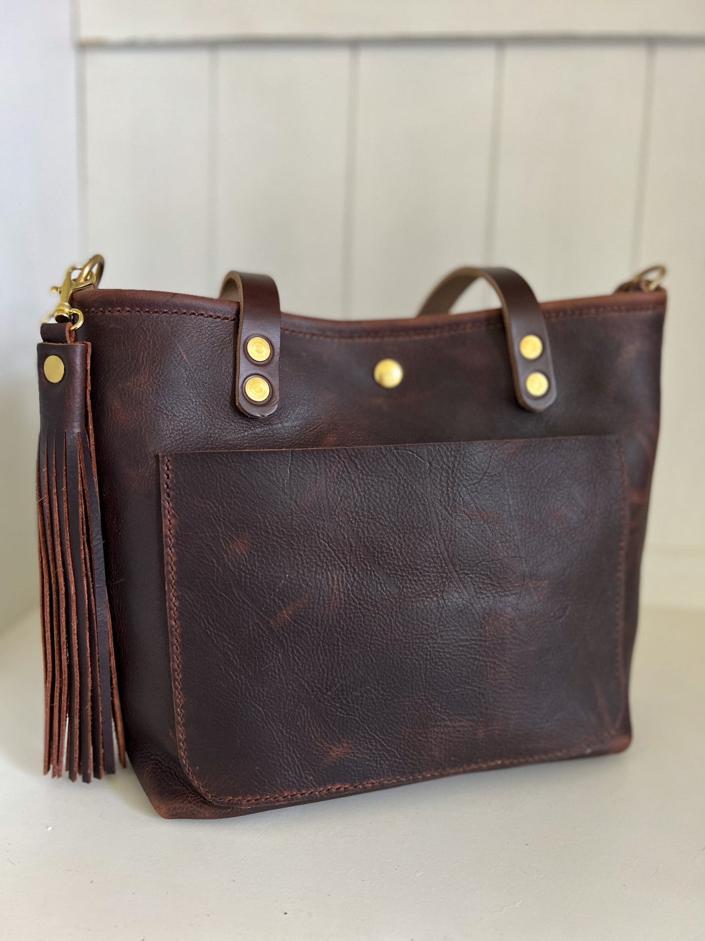 Bennett “shorty” Tote in Vintage Hickory