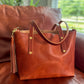 East-West Tote in English Tan Dublin Horween