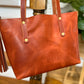 East-West Tote in English Tan Dublin Horween