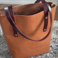 Tall Tote in Premium Saddle