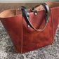 Large Shopper Tote in Horween English Tan Derby Leather