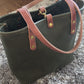 Classic Tote in Olive Italian Vachetta