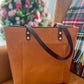 Full Grain Veg Tan Classic Tote in Premium Saddle