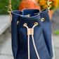 Emery Drawstring Bucket in Navy Kodiak