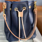 Emery Drawstring Bucket in Navy Kodiak