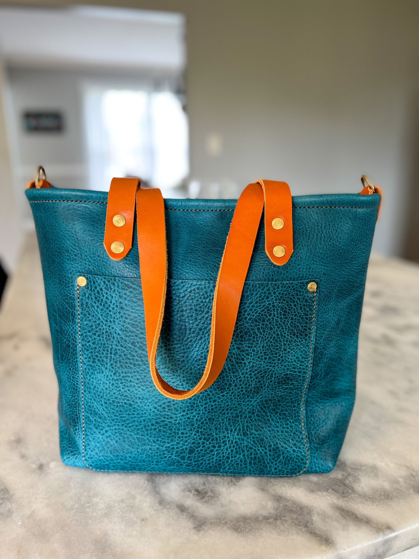 Classic Tote in Blue Moon Bison