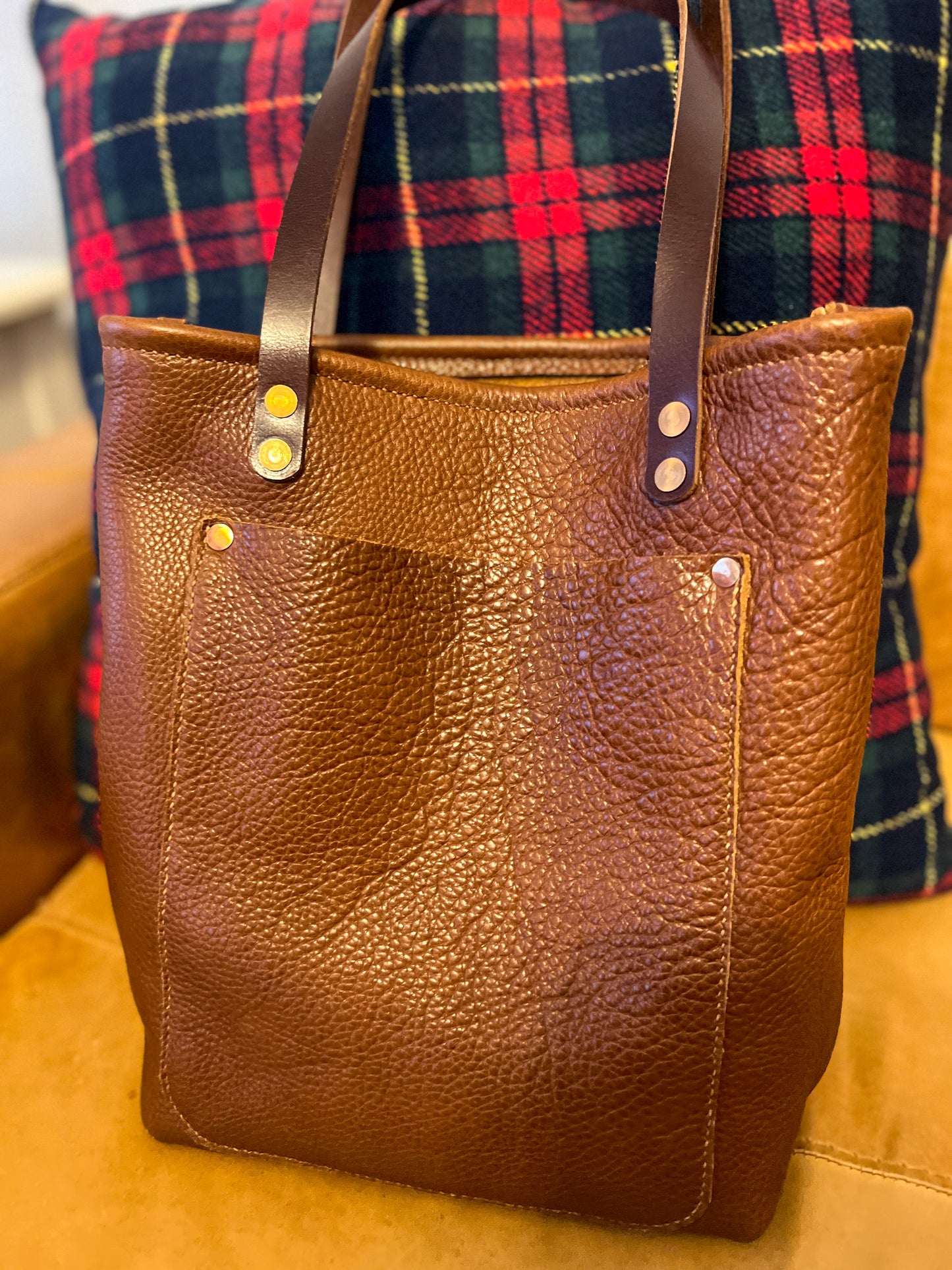 Tall Tote in English Tan