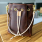 Emery Drawstring Bucket in Tan Kodiak