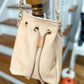 Emery Drawstring Bucket in Milled Vegetable Tan