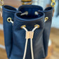 Emery Drawstring Bucket in Navy Kodiak