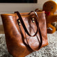 Medium Tote in Maple Glazed Bison Leather