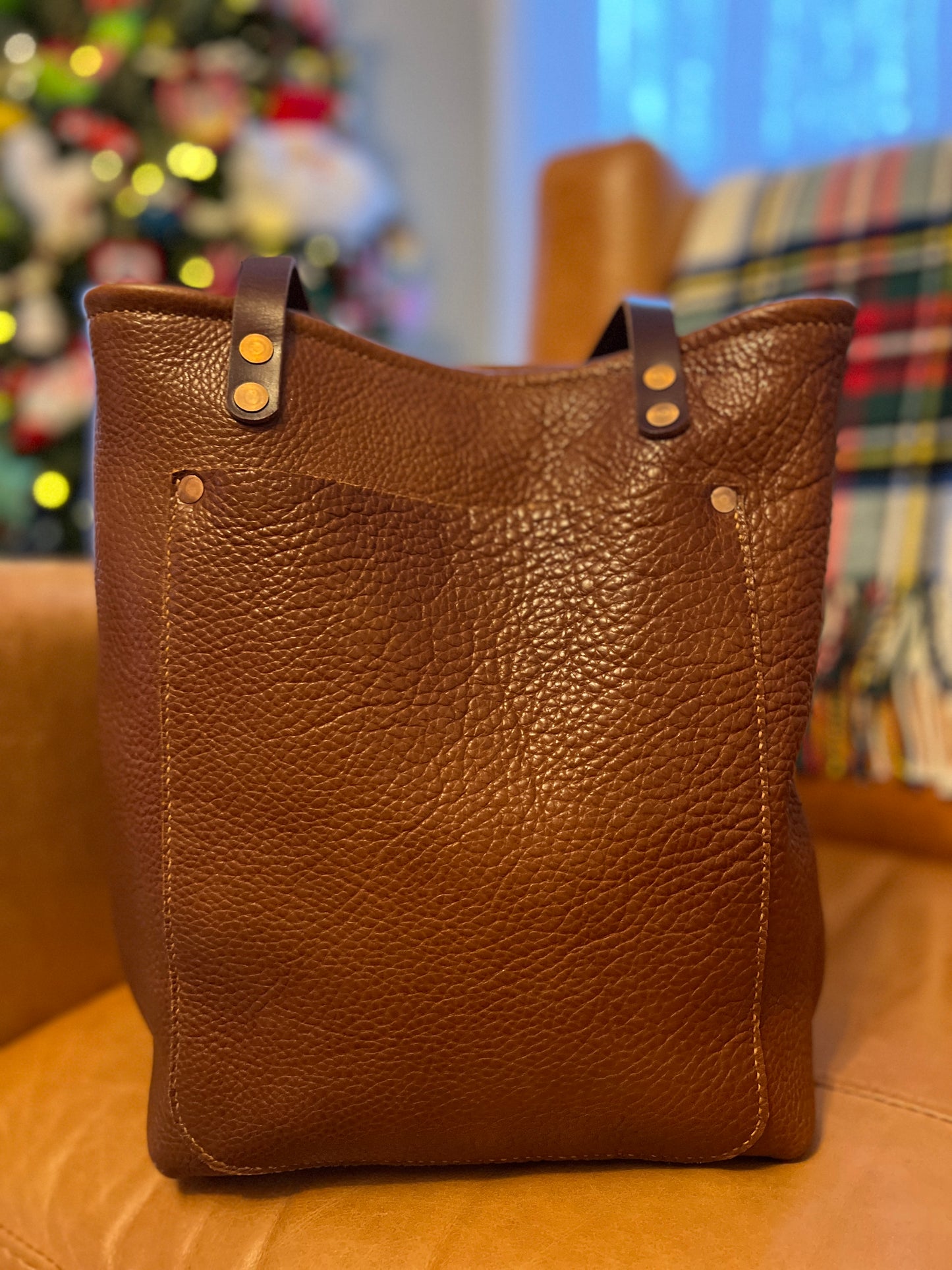 Tall Tote in English Tan