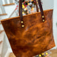 Medium Tote in Maple Glazed Bison Leather
