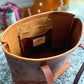 Medium Tote in Maple Glazed Bison Leather