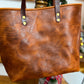 Medium Tote in Maple Glazed Bison Leather